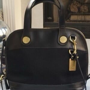 Vintage Dooney,&Burke Black and Gold Satchel